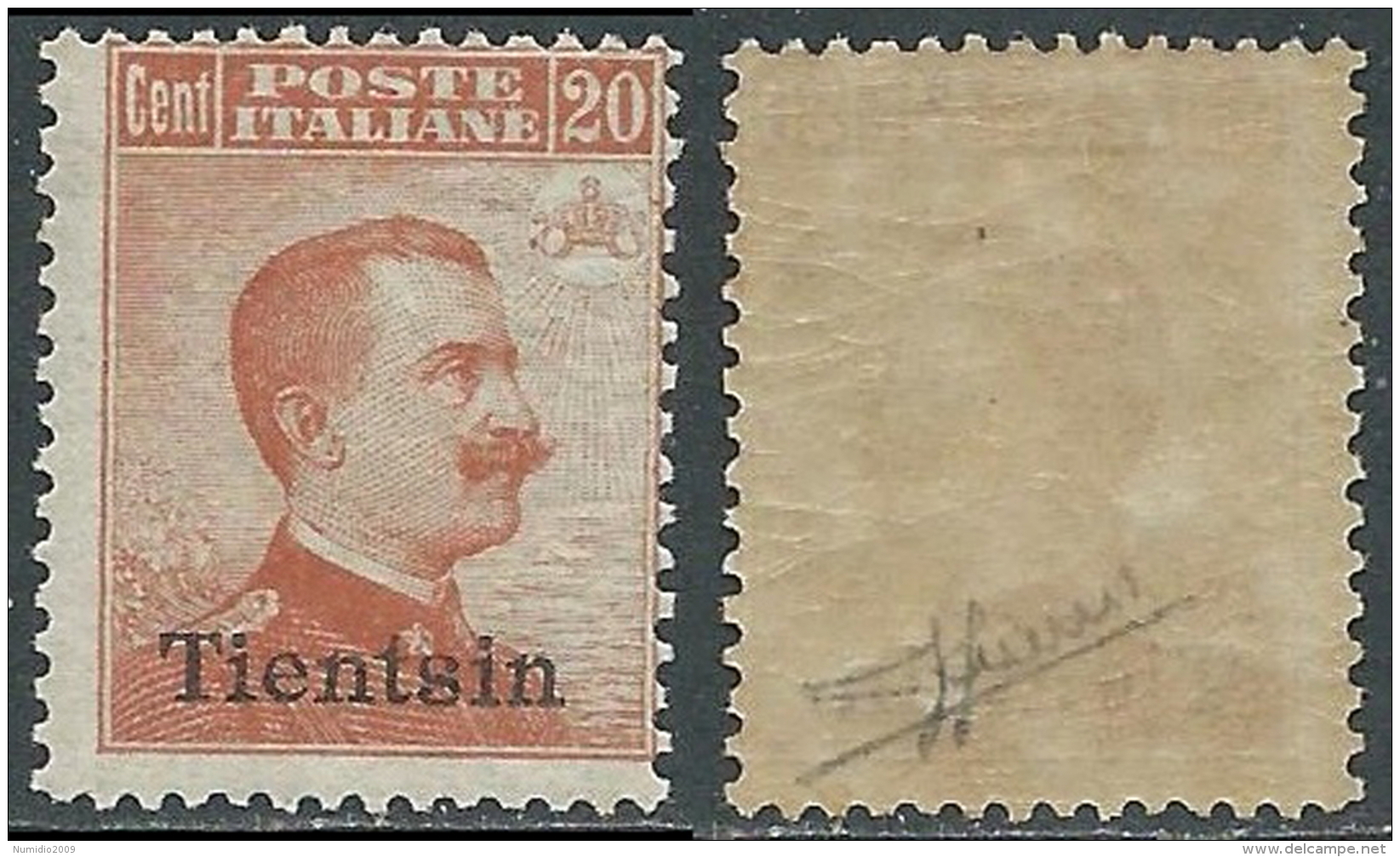 1917-18 CINA TIENTSIN EFFIGIE 20 CENT MNH ** - E102 - Tientsin