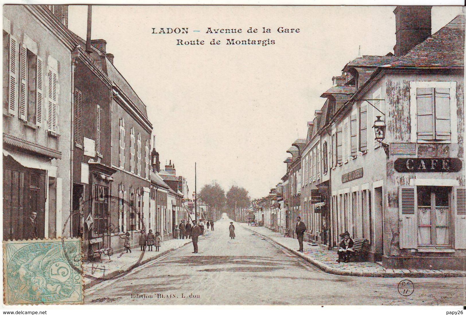 Cpa  Ladon Avenue De La Gare - Autres & Non Classés