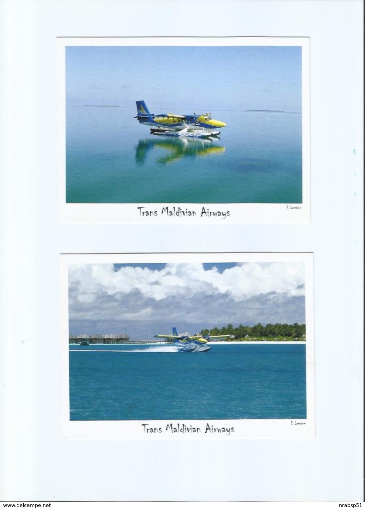 MALDIVES - ASIA - TRANS MALDIVIAN AIRWAYS - AIRPLANES - 2 POSTCARDS - Maldive