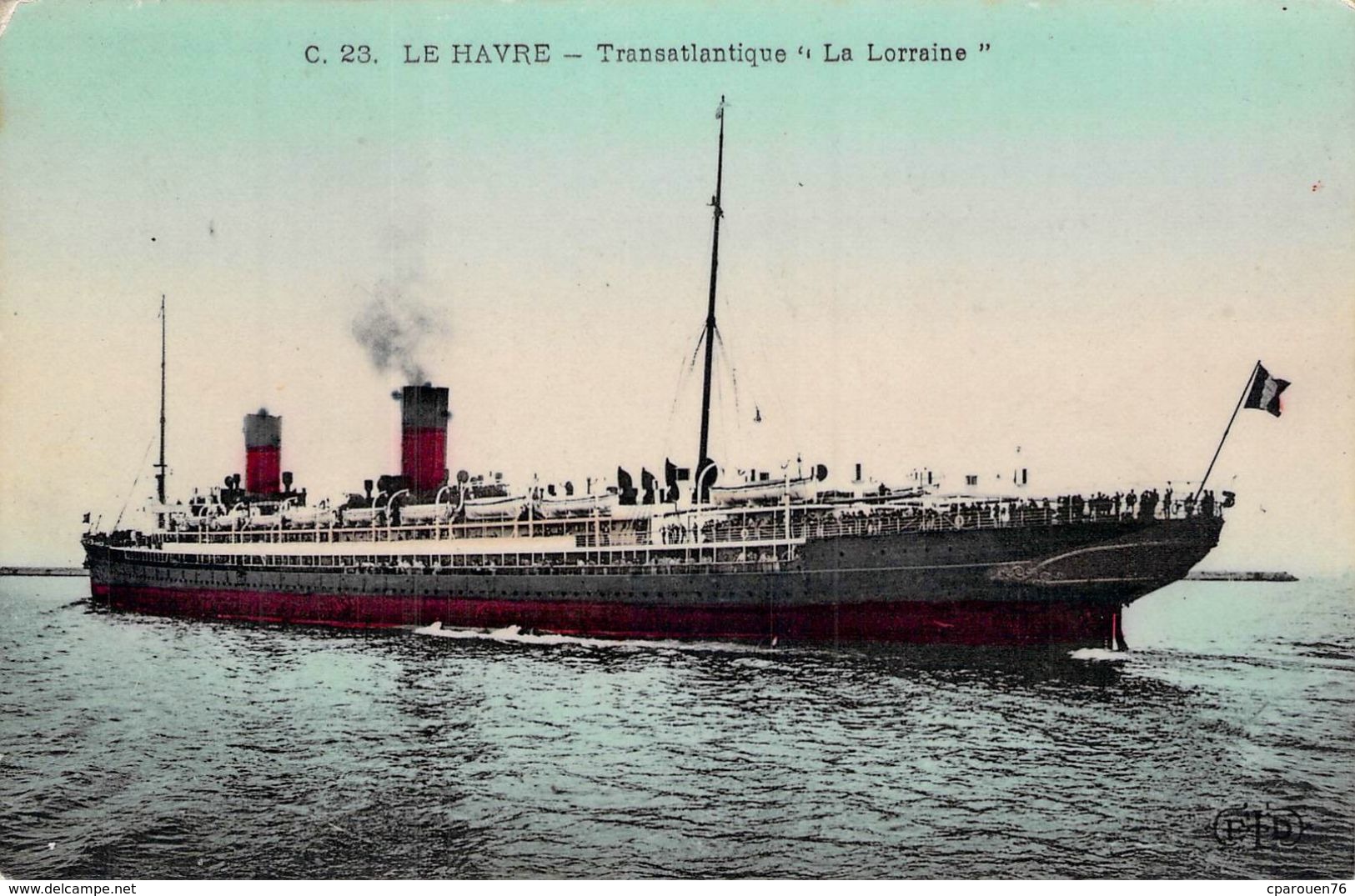 C P A  Le Havre Paquebot Transatlantique" La Lorraine   " 1900.1923. Compagnie Générale Transatlantique  C G T - Passagiersschepen