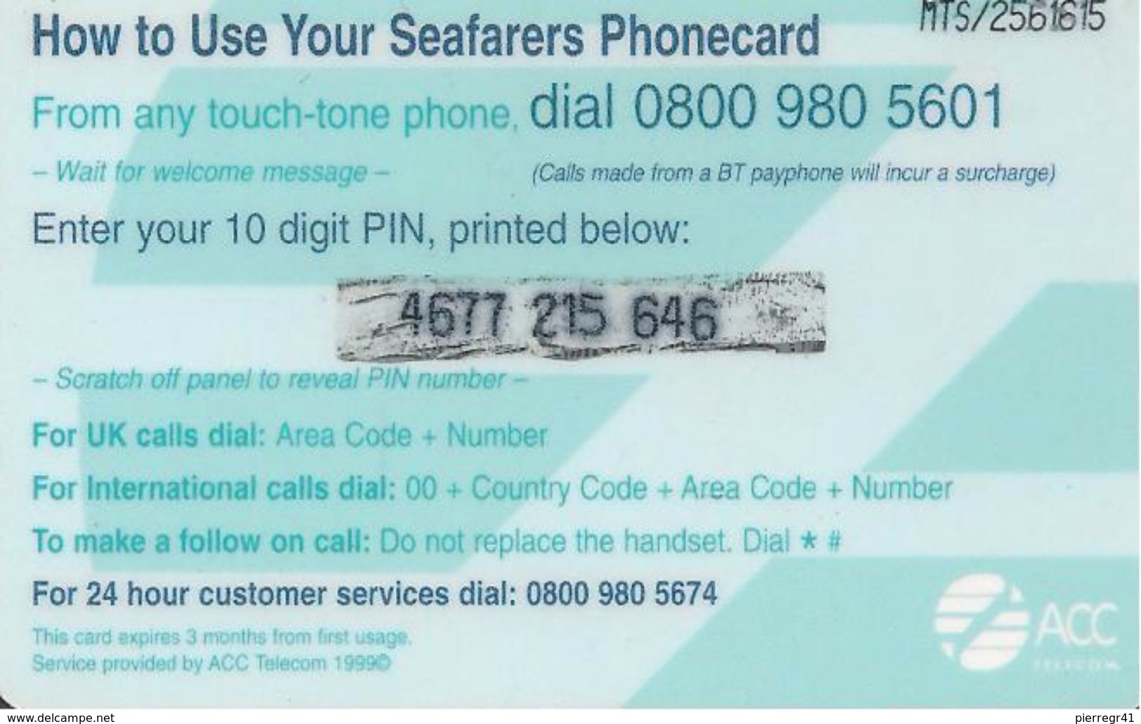 CARTE+-PREPAYEE-GB-5£-ACC-SEAFARERS PHONECARD-1999-MILLENNIUM Iis CHRIST 2000 AD-NATIVITE-TRES RARE - Noel