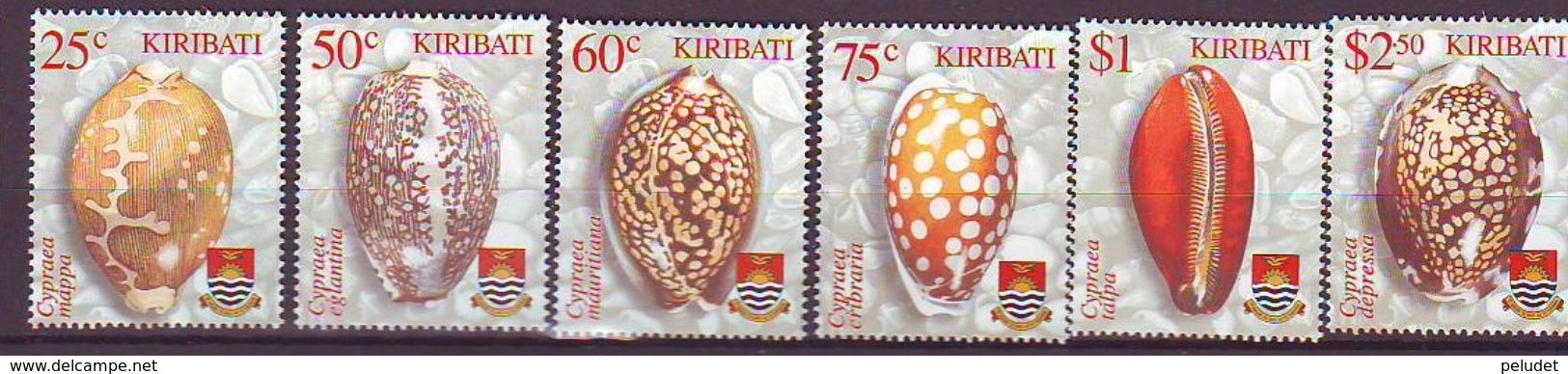 Kiribati, 2003 Cowrie Shells Of Kiribati 6v - MNH, Mi 888-93, Sn 819-24, Yt  510-15, Sg 667-72 - Kiribati (1979-...)
