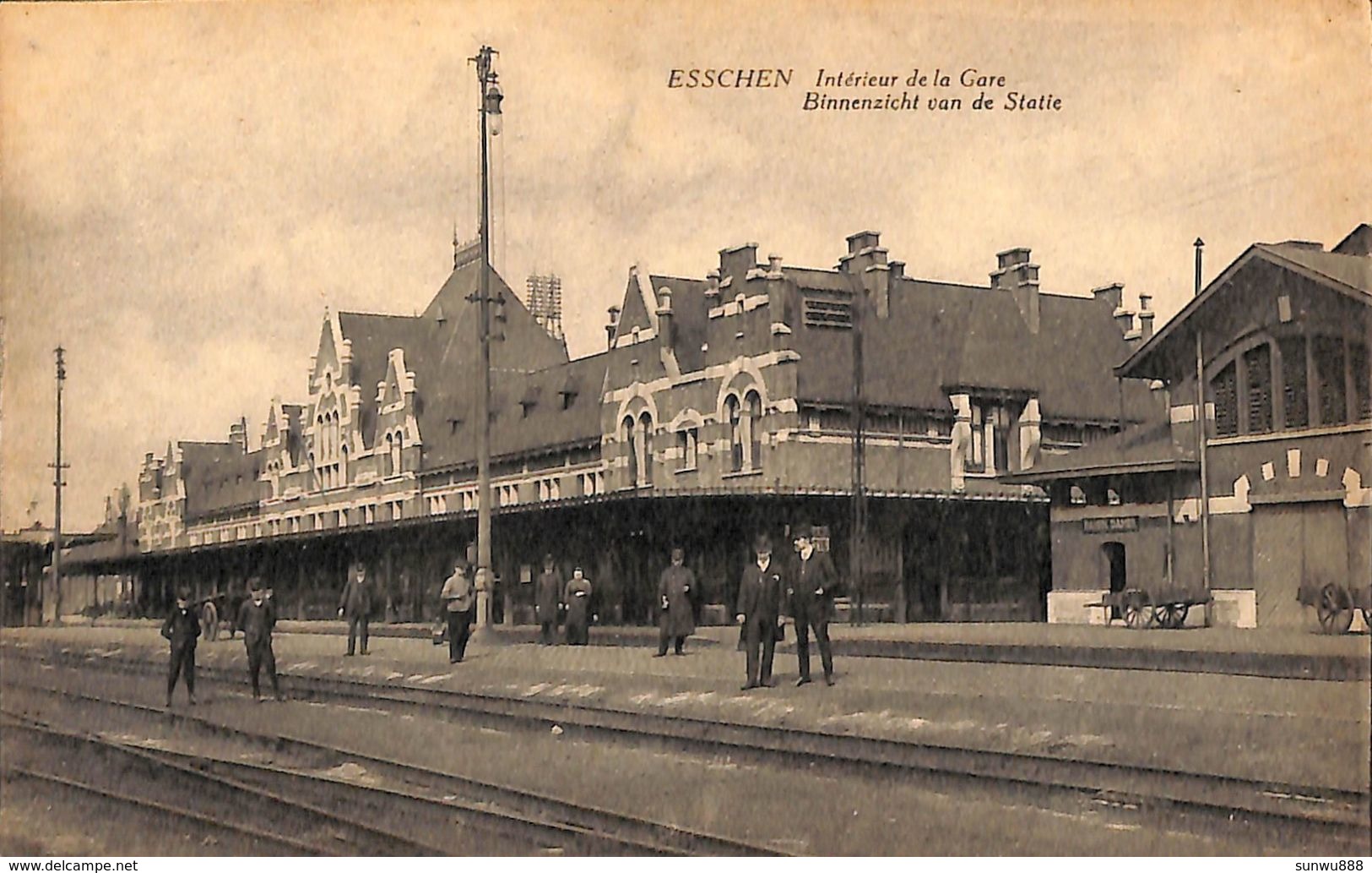 Essen Esschen - Binnenzicht Van De Statie (animatie, Marco Marcovici, Uitg. A. Stuyts, 1914) - Essen