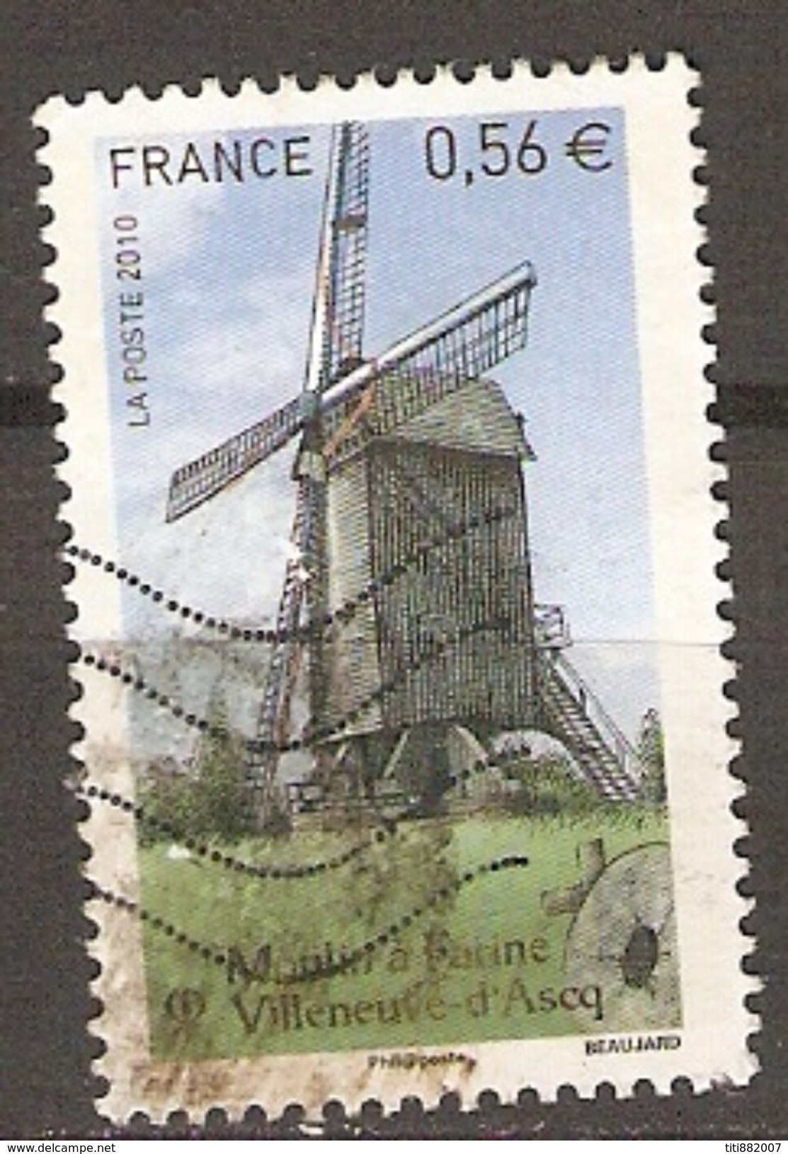 FRANCE    -  2010 . Y&T N° 4489 Oblitéré.   Moulin à Farine - Used Stamps