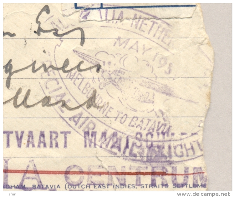 Australia - Nederlands Indië - 1931 - R-cover Met Abel Tasman Special Flight Van Melbourne/Sidney Naar Batavia/Makassar - Nederlands-Indië