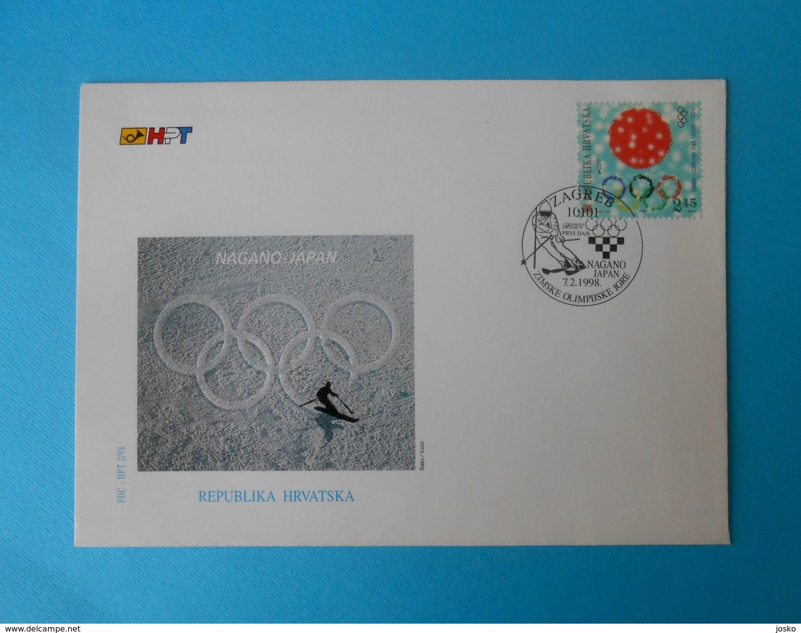 WINTER OLYMPIC GAMES NAGANO 1998. ( Japan ) - Croatian FDC * Jeux Olympiques Olympia Olympiad Olympiade Olimpici - Winter 1998: Nagano