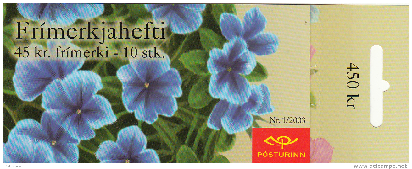 Iceland 2003 Booklet Of 10 Scott #982a 45k Phlox Drummondi - Flowers - Markenheftchen