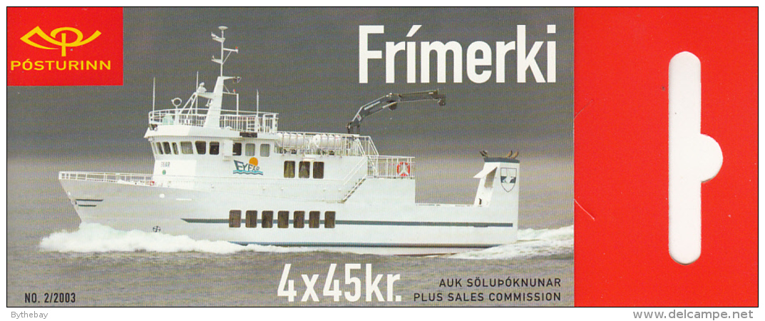 Iceland 2003 Booklet Of 4 Scott #990c 45k Saefari, Saevar - Ferries - Carnets