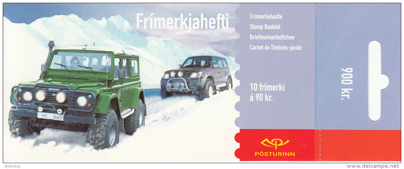 Iceland 2004 Booklet Of 10 Scott #1020a 90k Cars In Snow - EUROPA - Carnets