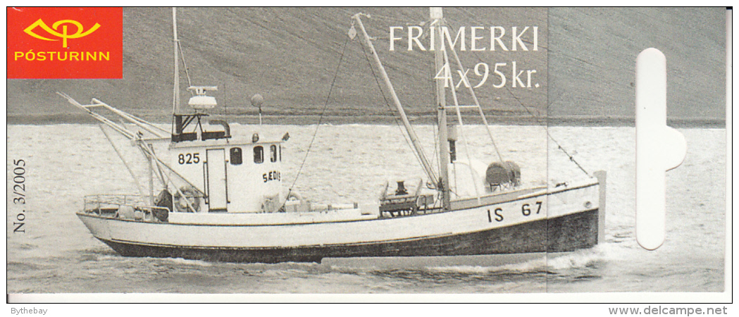 Iceland 2005 Booklet Of 4 Scott #1046c Saedis IS67, Guthbjorg NK74 - Fishing Boats - Booklets