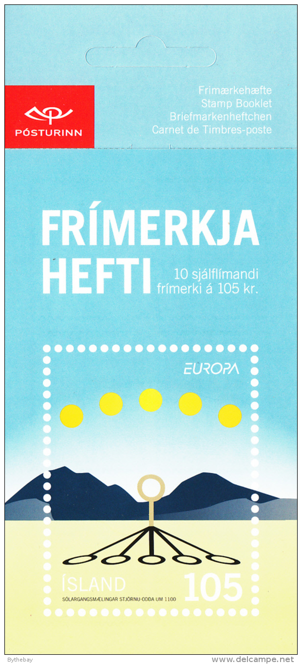 Iceland 2009 Booklet Of 10 Scott #1171a 105k Sun And Shadows EUROPA - 2009