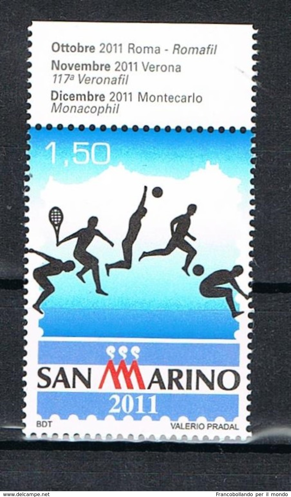 2011 SAN MARINO SET MANIFESTAZIONE BIENNALE FILATELICA SAN MARINO 2001 MNH ** MINT - Nuovi