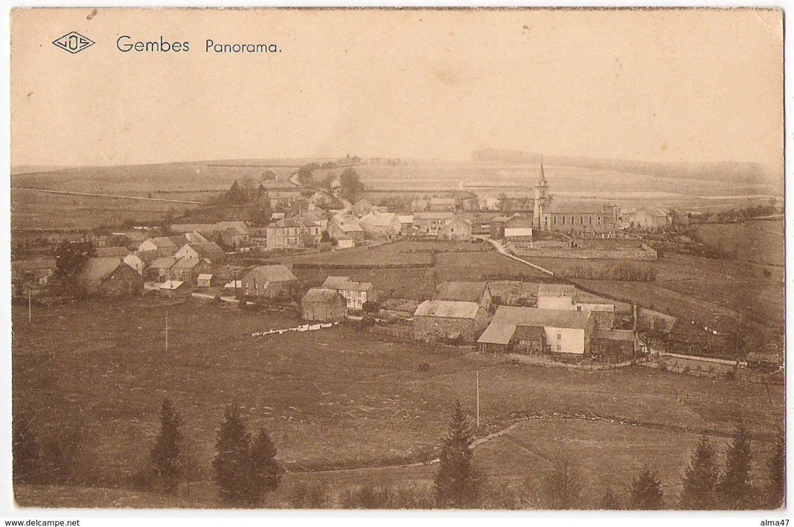 Gembes - Panorama - Circulé 1942 - JOS - Hôtel De L'Enclos Propr. Vve Schérenne - SUPER - Daverdisse