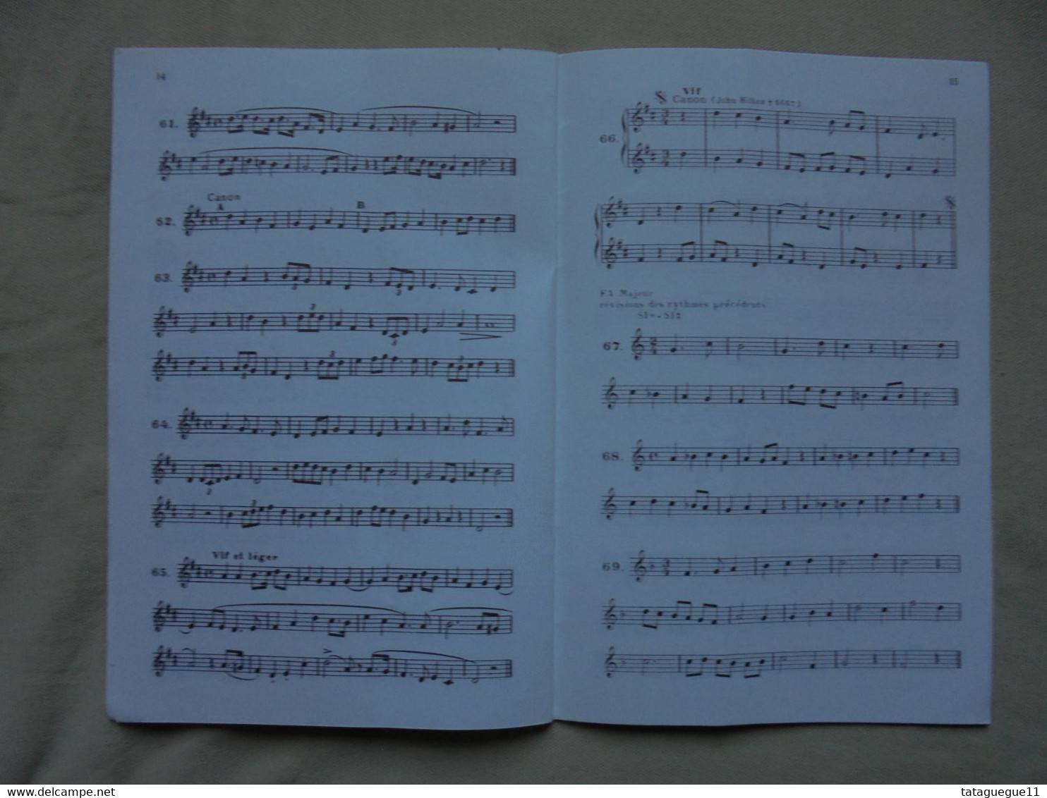 Ancien - Livret Solfège Mélodique 100 Leçons par Henri Bert Degré Préparatoire