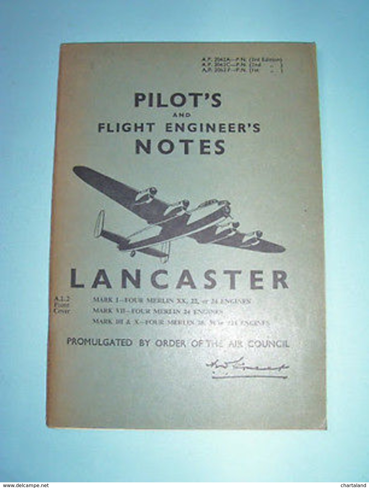 Aeronautica Aviation - Pilot's Notes LANCASTER 1955 Ca - Non Classés