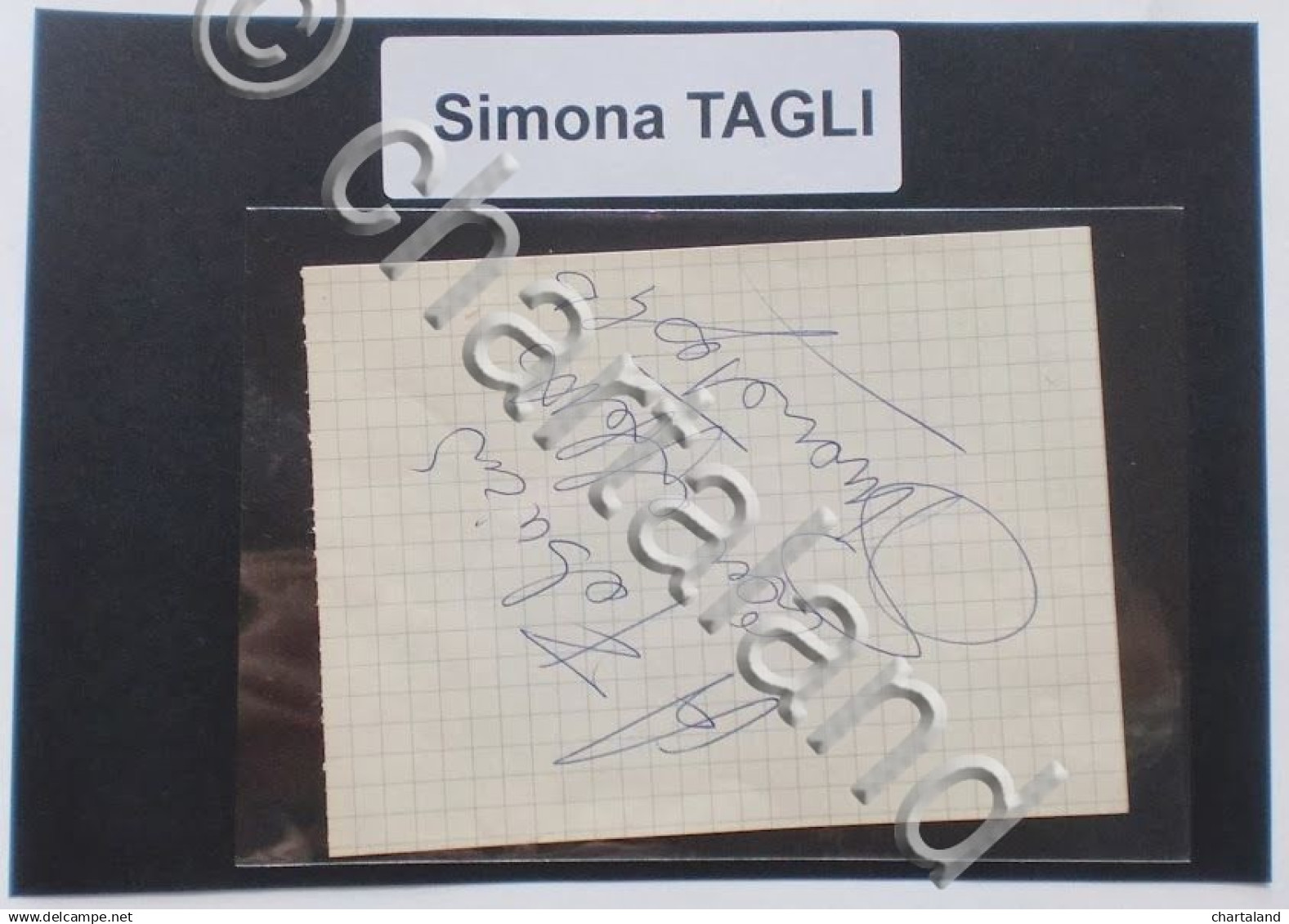 Autografo Originale Simona Tagli - Foglietto - 1985 Ca. 288 - Autres & Non Classés