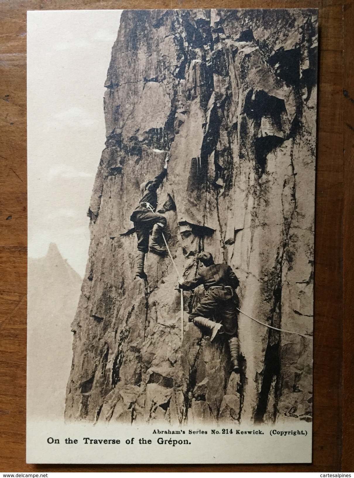 (alpinisme, Chamonix) On The Traverse Of The Grépon. Photo De George Dixon Abraham, Vers 1910. - Chamonix-Mont-Blanc