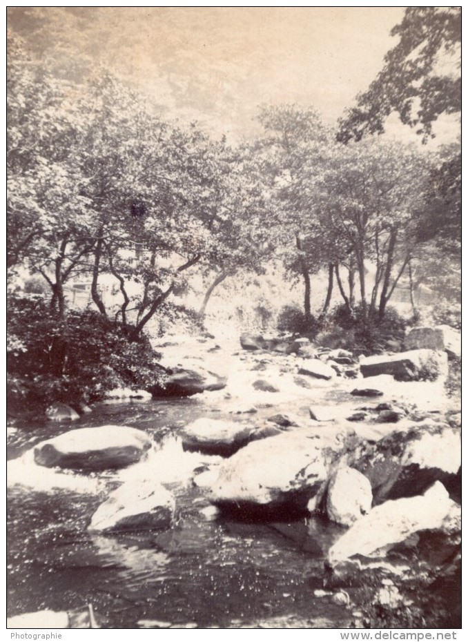 Somerset Exmoor Riviere Lyn River Ancienne Photo Amateur 1900 - Places