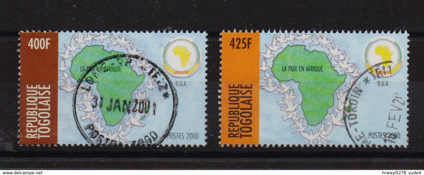 Togo 2000, Minrs 3165-3166, Vfu. Cv 3,90 Euro - Togo (1960-...)