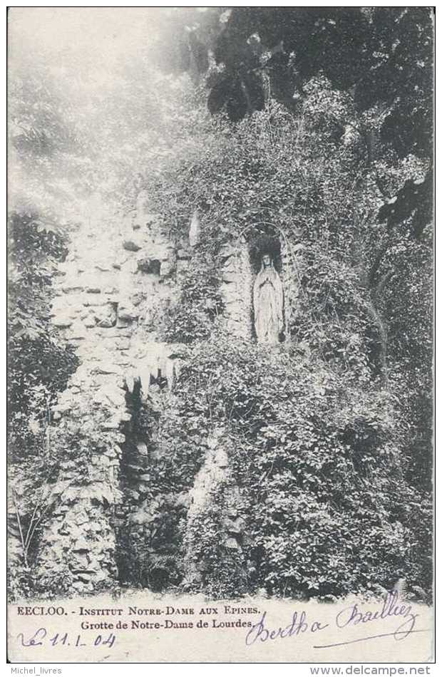 Eeklo - Eecloo - Institut Notre Dame Aux Epines - Grotte N D De Lourdes - Circulé En 1904 - Dos Non Séparé - TBE - Eeklo
