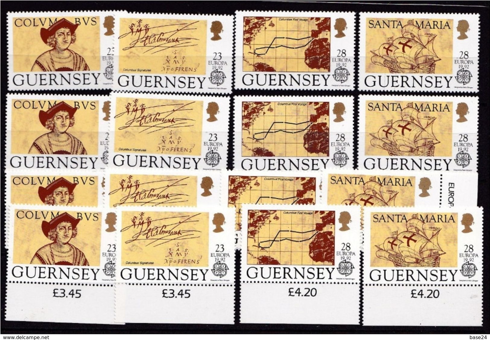 1992 Guernsey EUROPA CEPT EUROPE 4 Serie Di 4v. MNH** - 1992