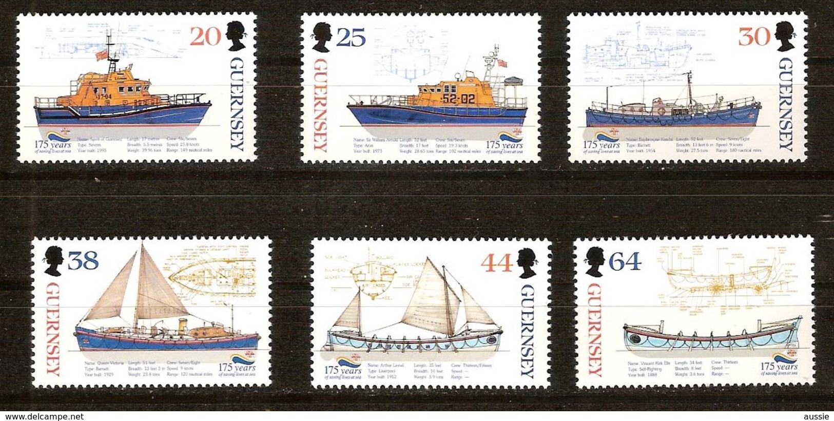 Guernsey Guernesey 1999 Yvertn° 812-817 *** MNH Cote 11,00 Euro Bateaux Boten Ships - Guernesey