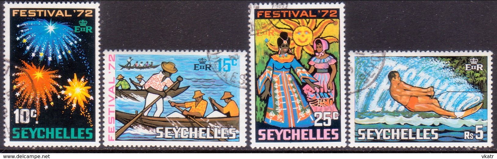 SEYCHELLES 1972 SG #315-18 Compl.set Used Festival '72 - Seychelles (...-1976)