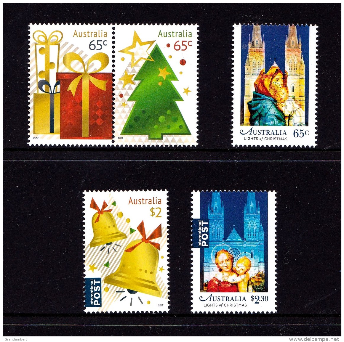 Australia 2017 Christmas - Season's Greetings Set Of 5 MNH - Mint Stamps