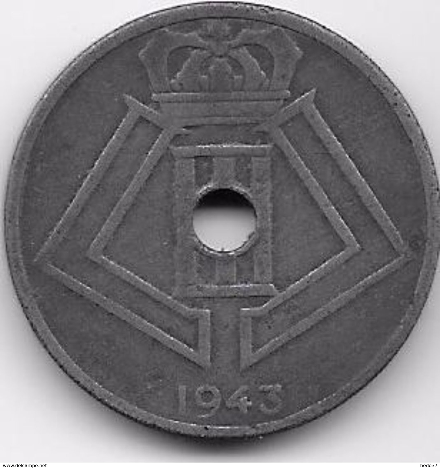 Belgique - 25 Centimes 1943 - 25 Centimos