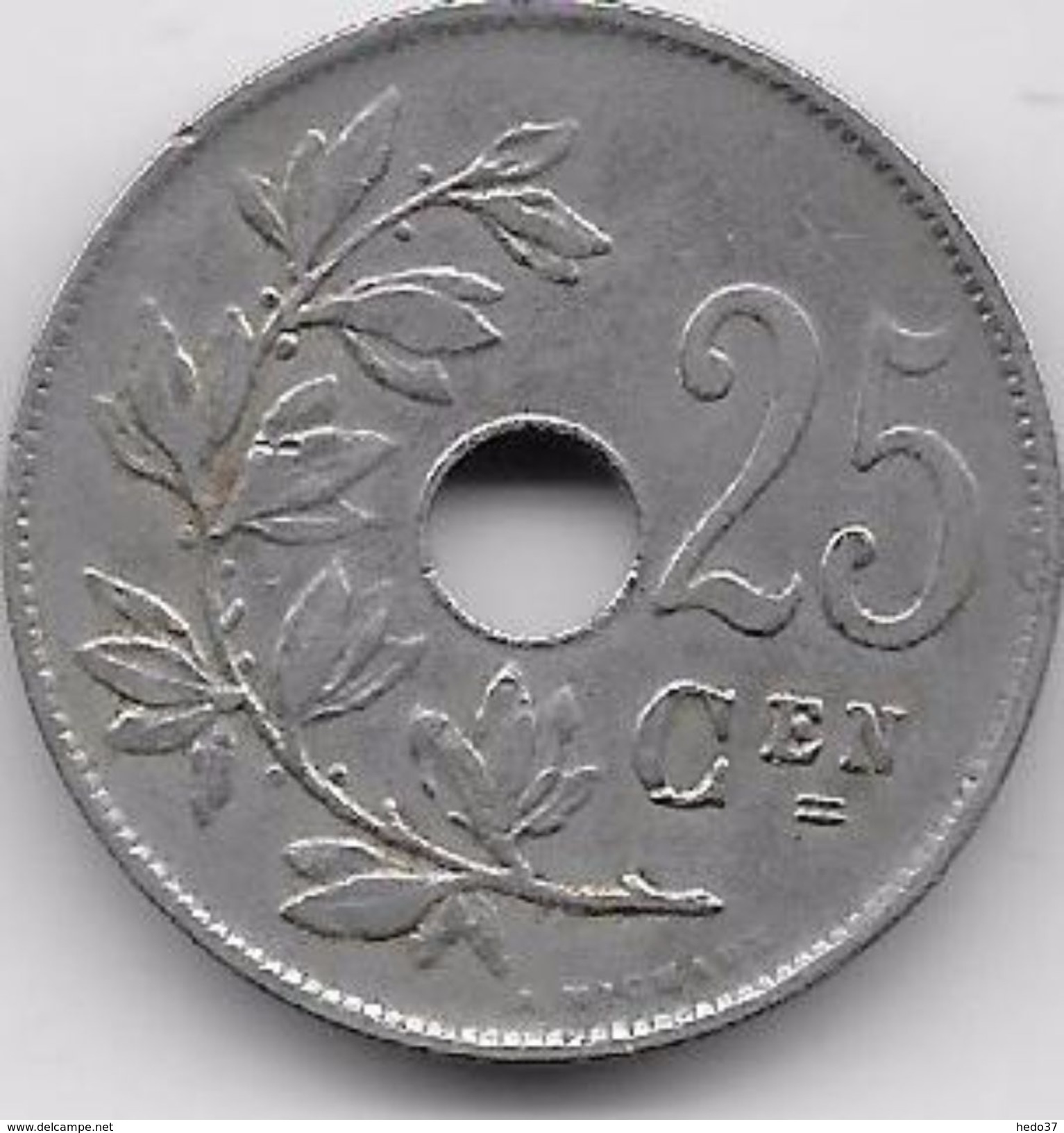 Belgique - 25 Centimes 1921 - 25 Cents