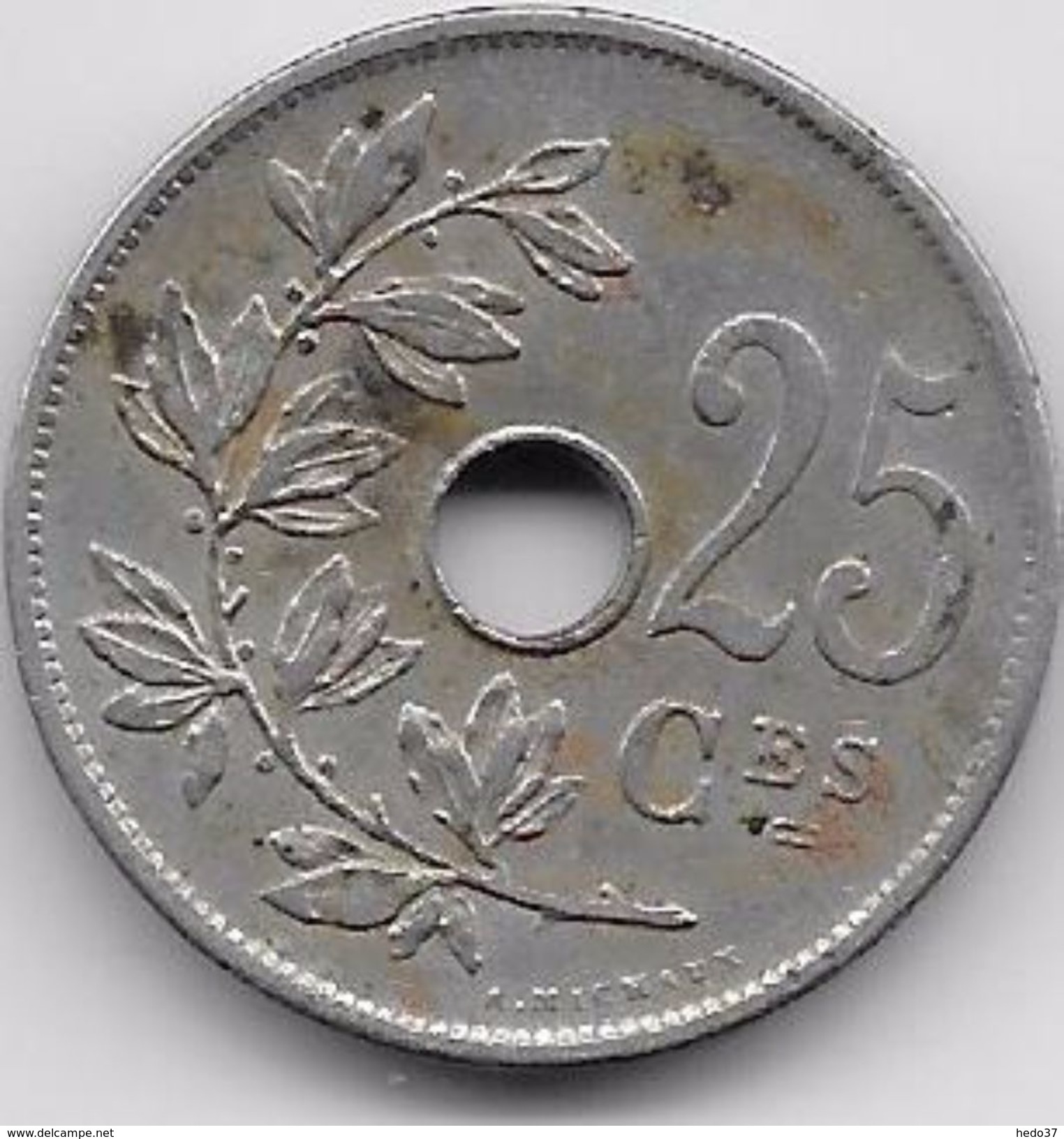 Belgique - 25 Centimes 1908 - 25 Centimes