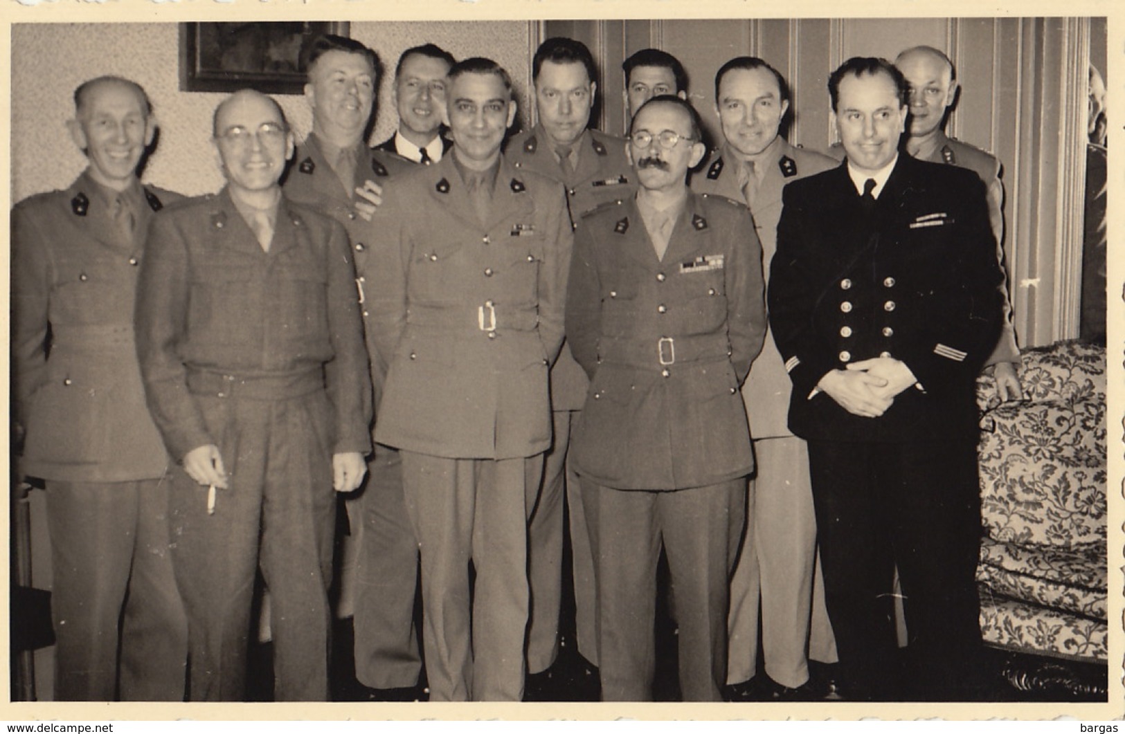 Photo CP Militaire Officier CARON De Gand Sécrétariat Du S.A.T. Armée Belge Nomination En 1947 - Guerre, Militaire