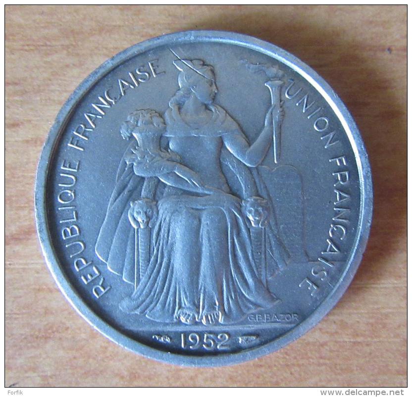 E.F.O. Etablissements Français De L'Océanie - 2 Monnaies 1 Franc 1942 Et 5 Francs 1952 - Aluminium - TTB - Other - Oceania