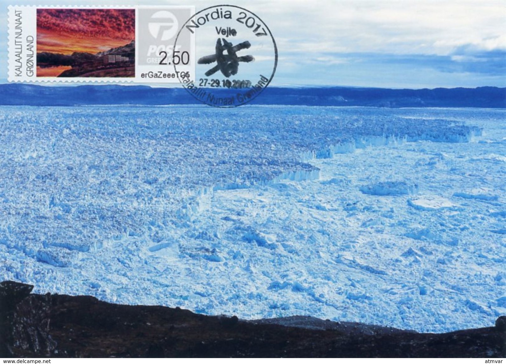 GREENLAND GROENLAND (2017) - Carte Maximum Card ATM - Glacier, Glaciar, Gletscher, Icefjord - NORDIA 2017 - Automatenmarken