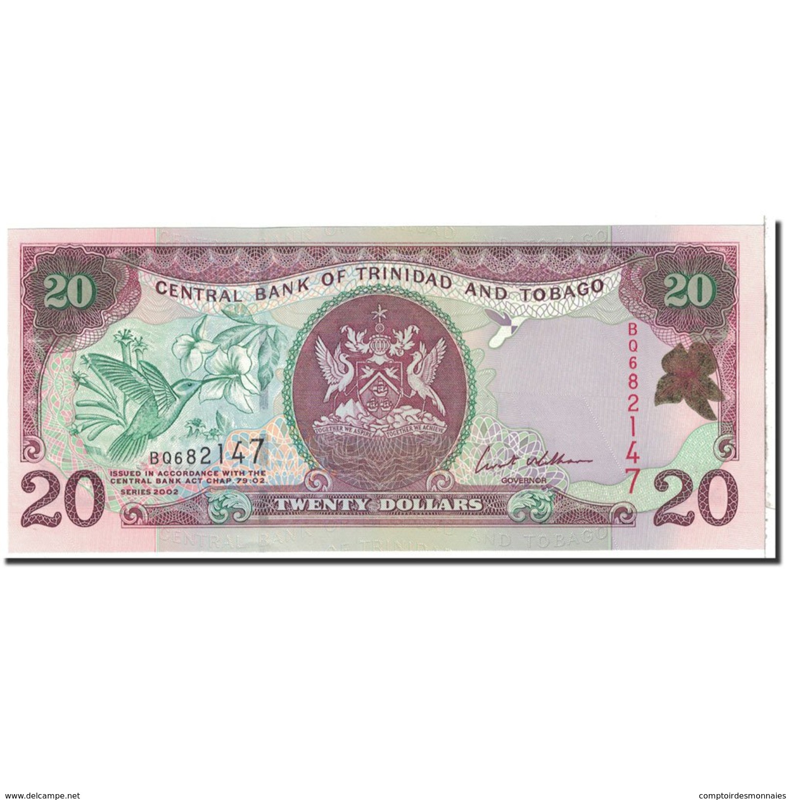 Trinidad And Tobago, 20 Dollars, 2002, KM:44b, NEUF - Trinité & Tobago