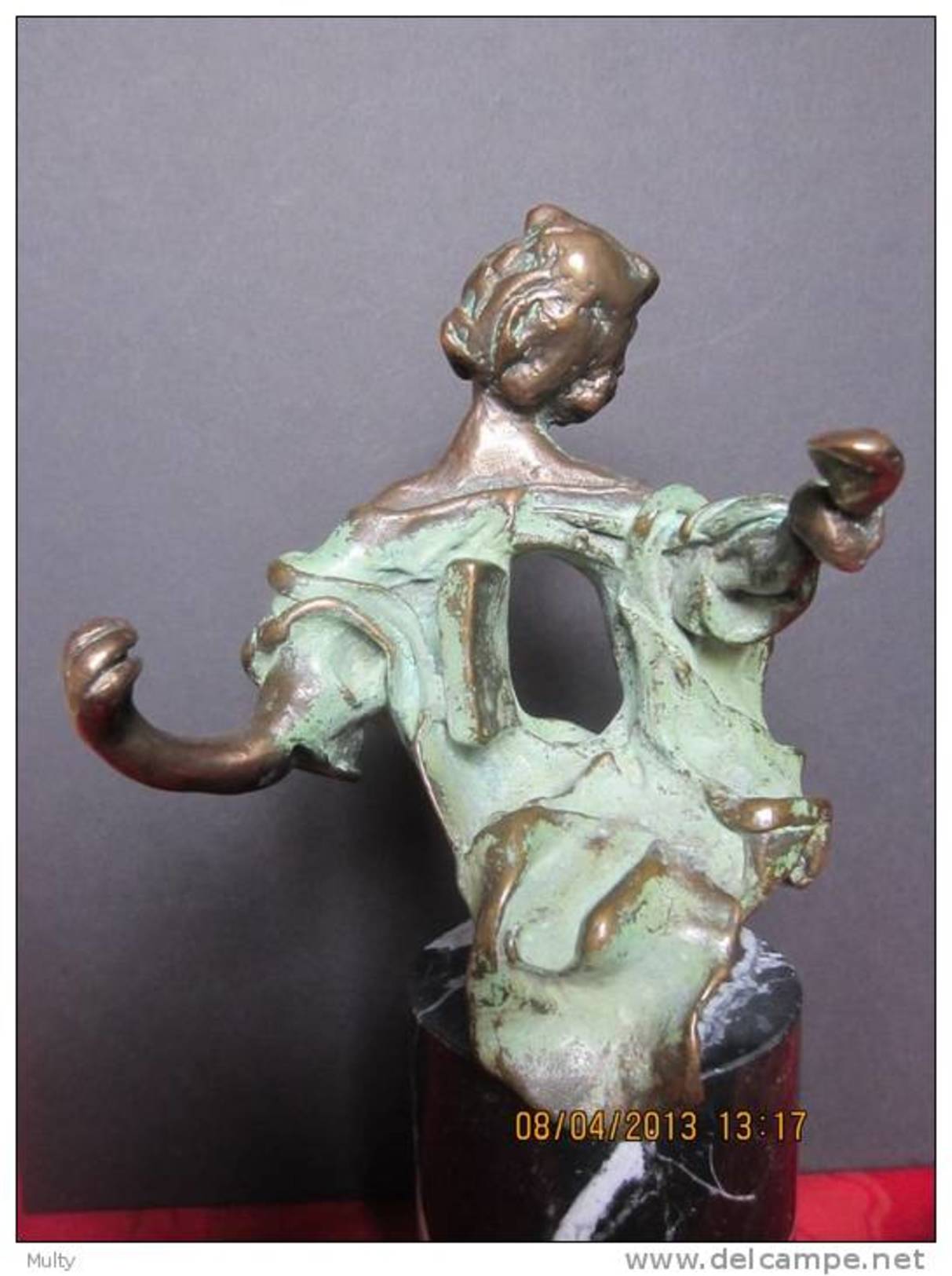Salvador Dali, Bronzen Beeld "Madona De Port Ligat"  FRA 108/350. - Bronzen