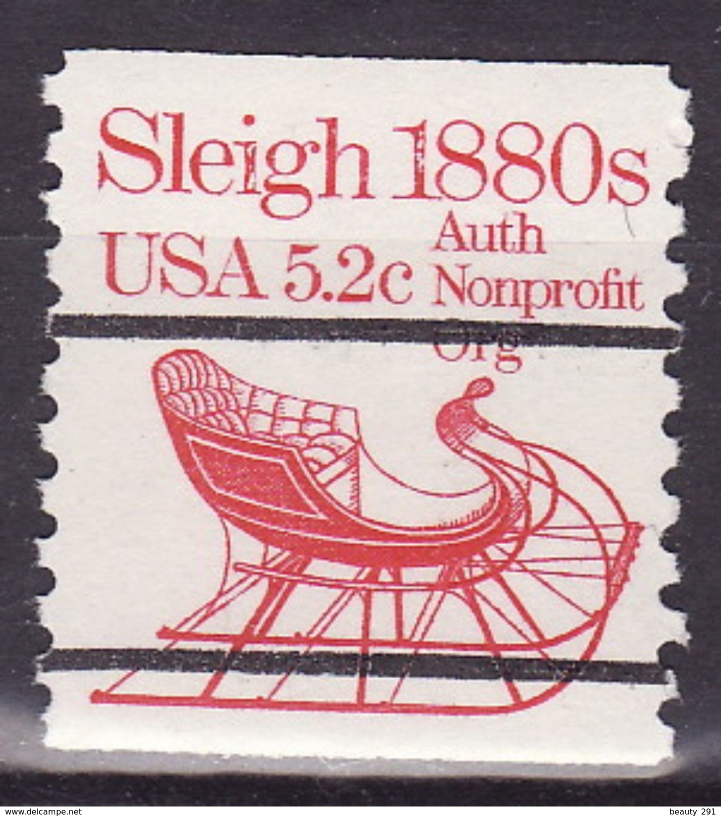 USA 1983 Scott # 1900. Transportation Issue: Sleigh 1880s, MNH** - Sonstige (Land)