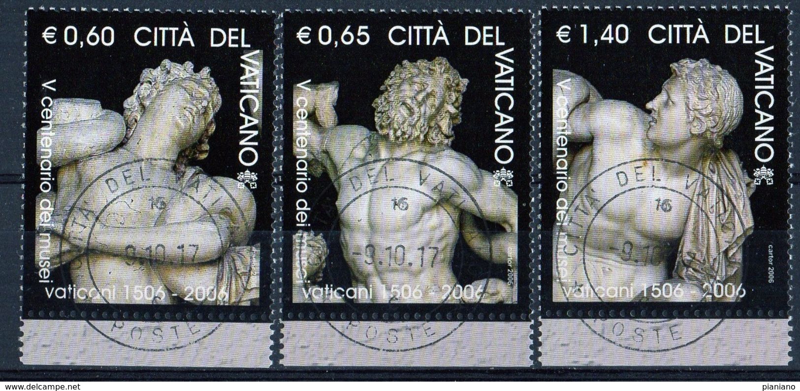 PIA  -  VATICANO  -  2006  : 5° Centenario Dei Musei Vaticani -  (SAS  1420-22 ) - Oblitérés