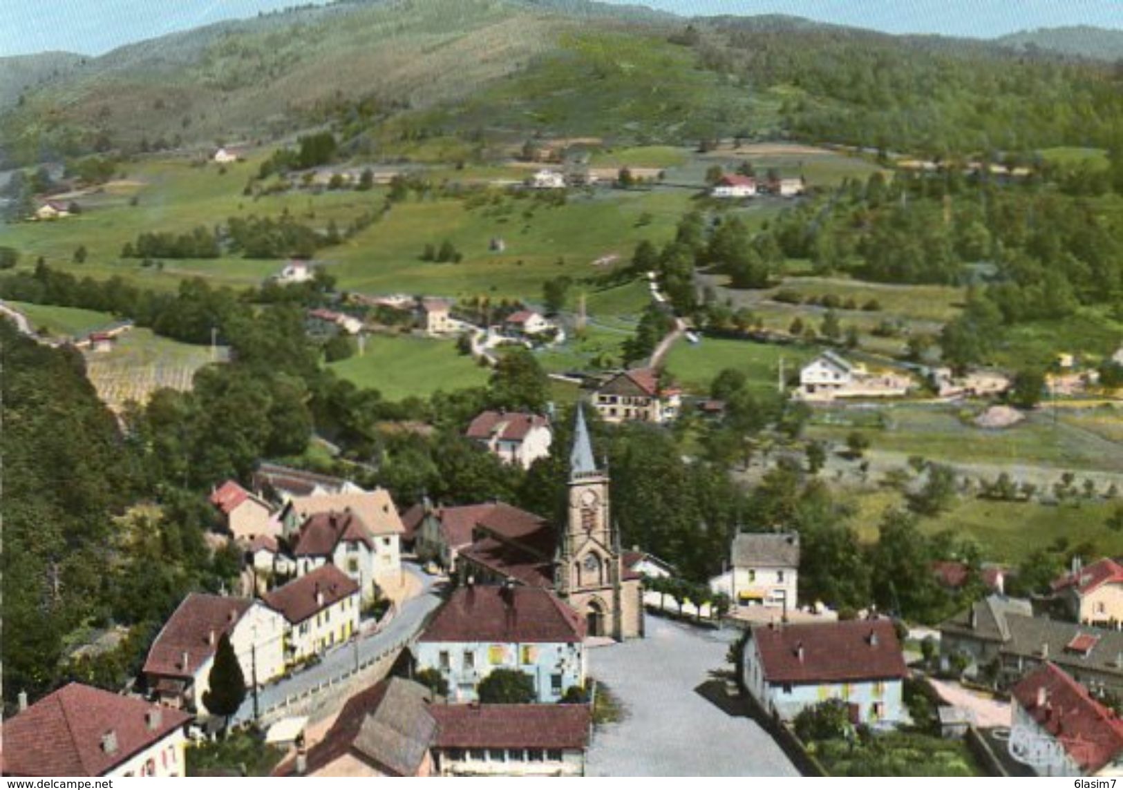 CPSM Dentellée - FRESSE-sur-MOSELLE (88) - Vue Aérienne Du Bourg Dans Les Années 60 - Fresse Sur Moselle