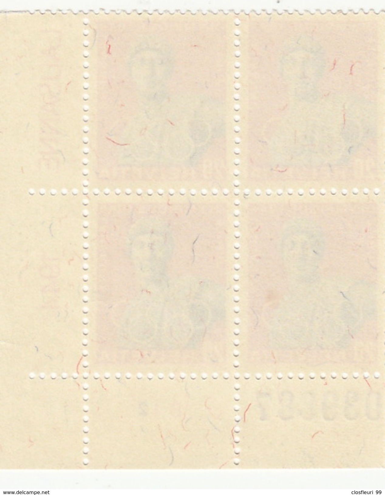 Série Neuve ** En Blocs De Quatre 259-261 W, Fils Longs, Fasern Richtbar / 1944 Ohne Falz, Sans Charnières - Unused Stamps