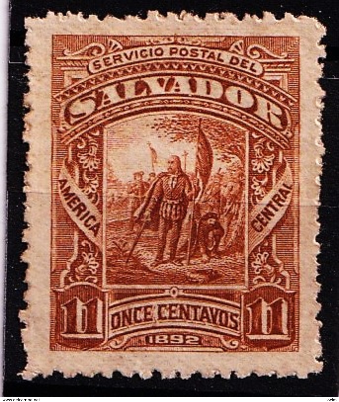 EL SALVADOR - 1892 - MI.Nr.54- Met Plakker- ° - El Salvador