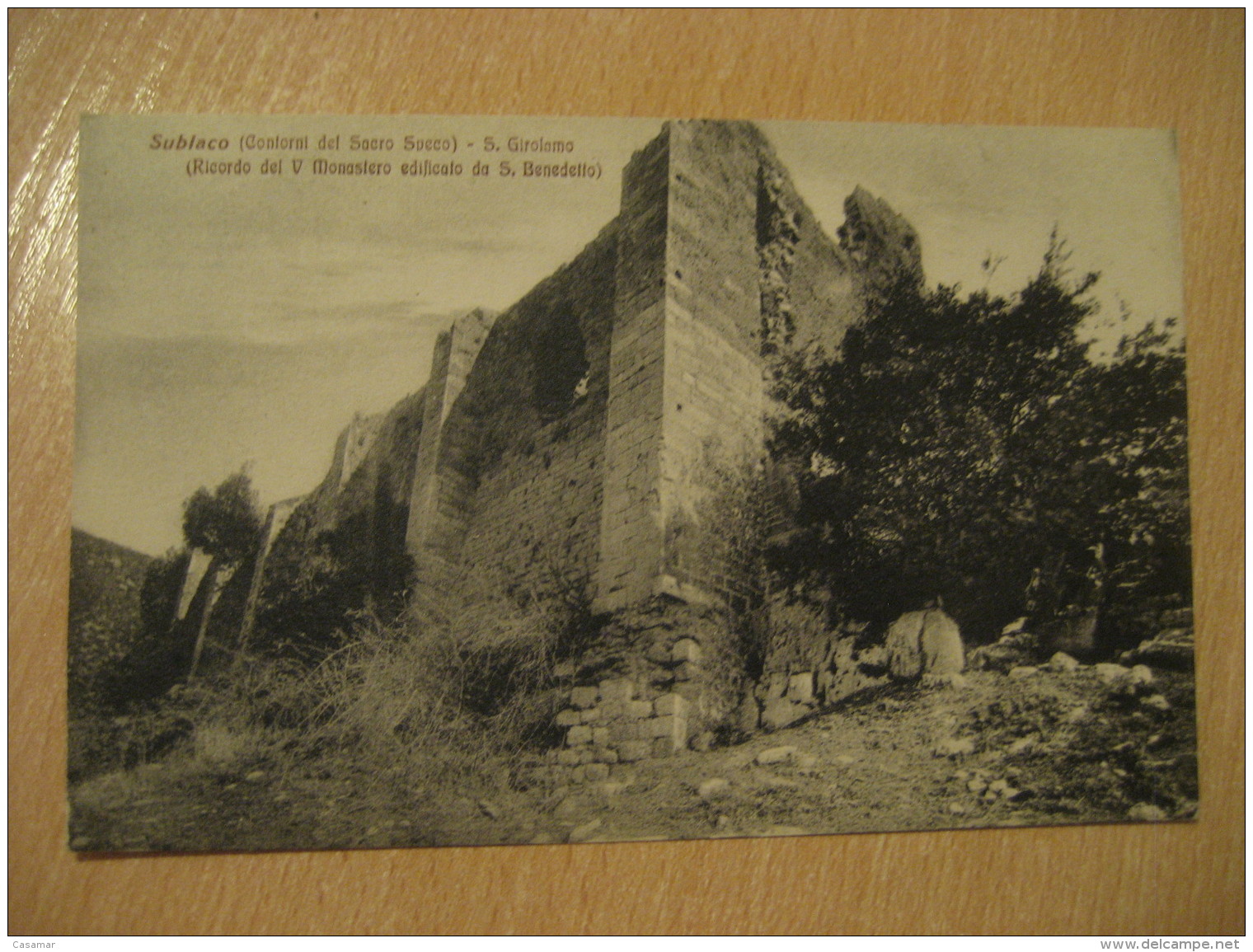 SUBIACO Sacro Speco Monastero S. Benedetto Monastery Post Card LAZIO Rome Italy Italia - Altri & Non Classificati