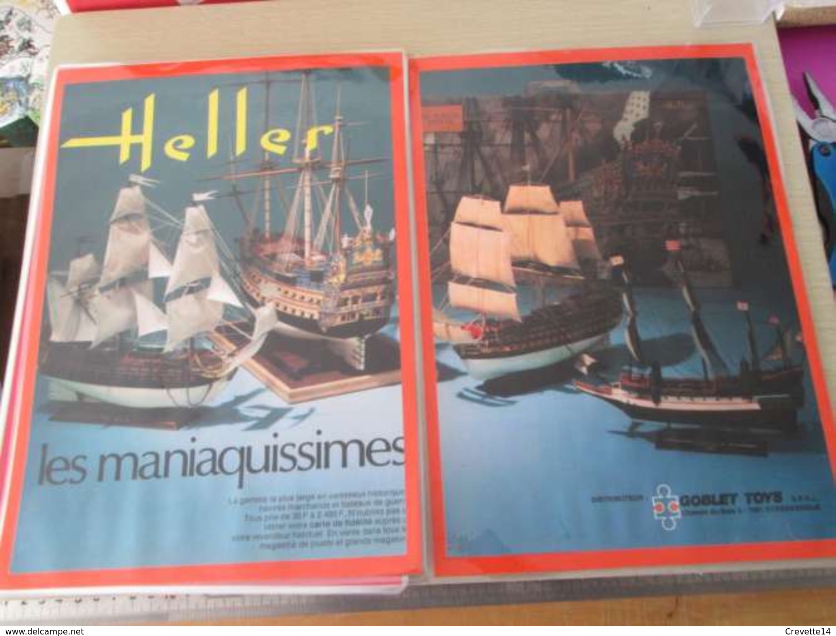 DIV415 : MAQUETTES PLASTIQUE HELLER LES GRANDS BATEAUX A VOILE   -  Pour  Collectionneurs ... PUBLICITE  Page De Revue D - Bâteaux