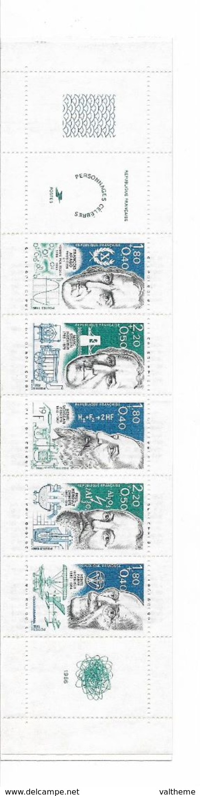 FRANCE  ( FRPC - 2 )   1986  N° YVERT ET TELLIER  N° BC2400A   N** - Personnages