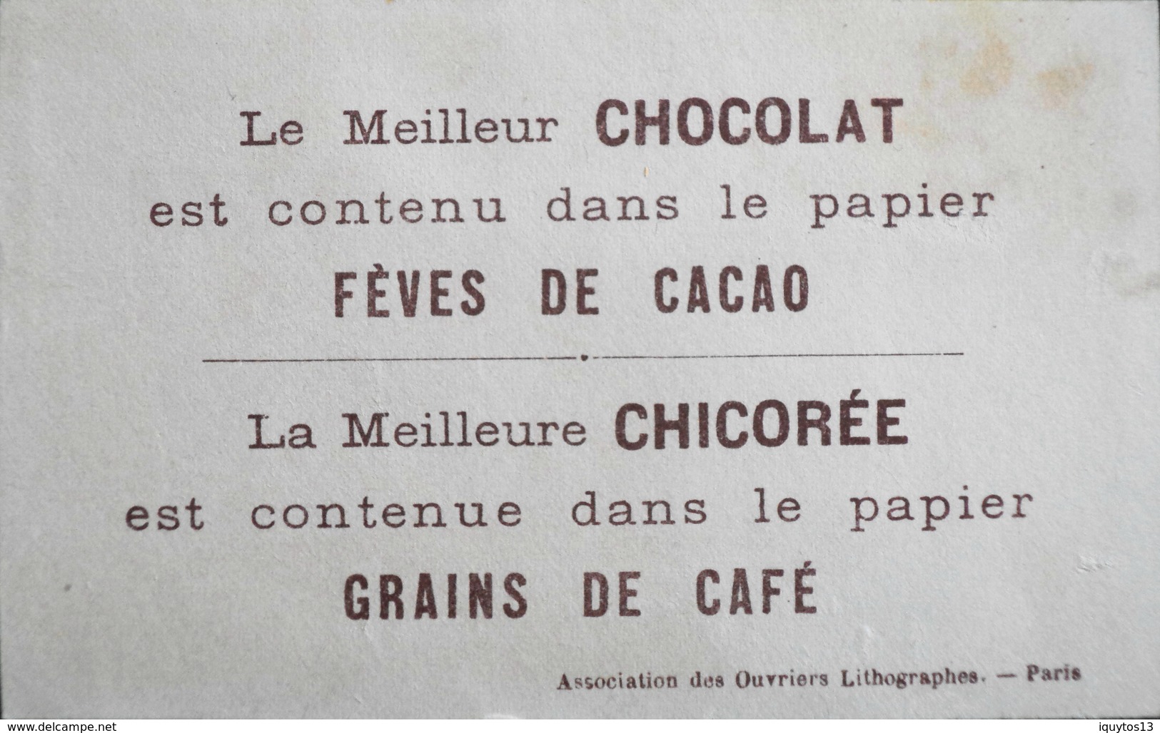 Très Belle Chromo. Dorée - CHOCOLAT INIMITABLE DUROYON & RAMETTE ,Cambrai - Devinette & Rébus - TBE - Duroyon & Ramette