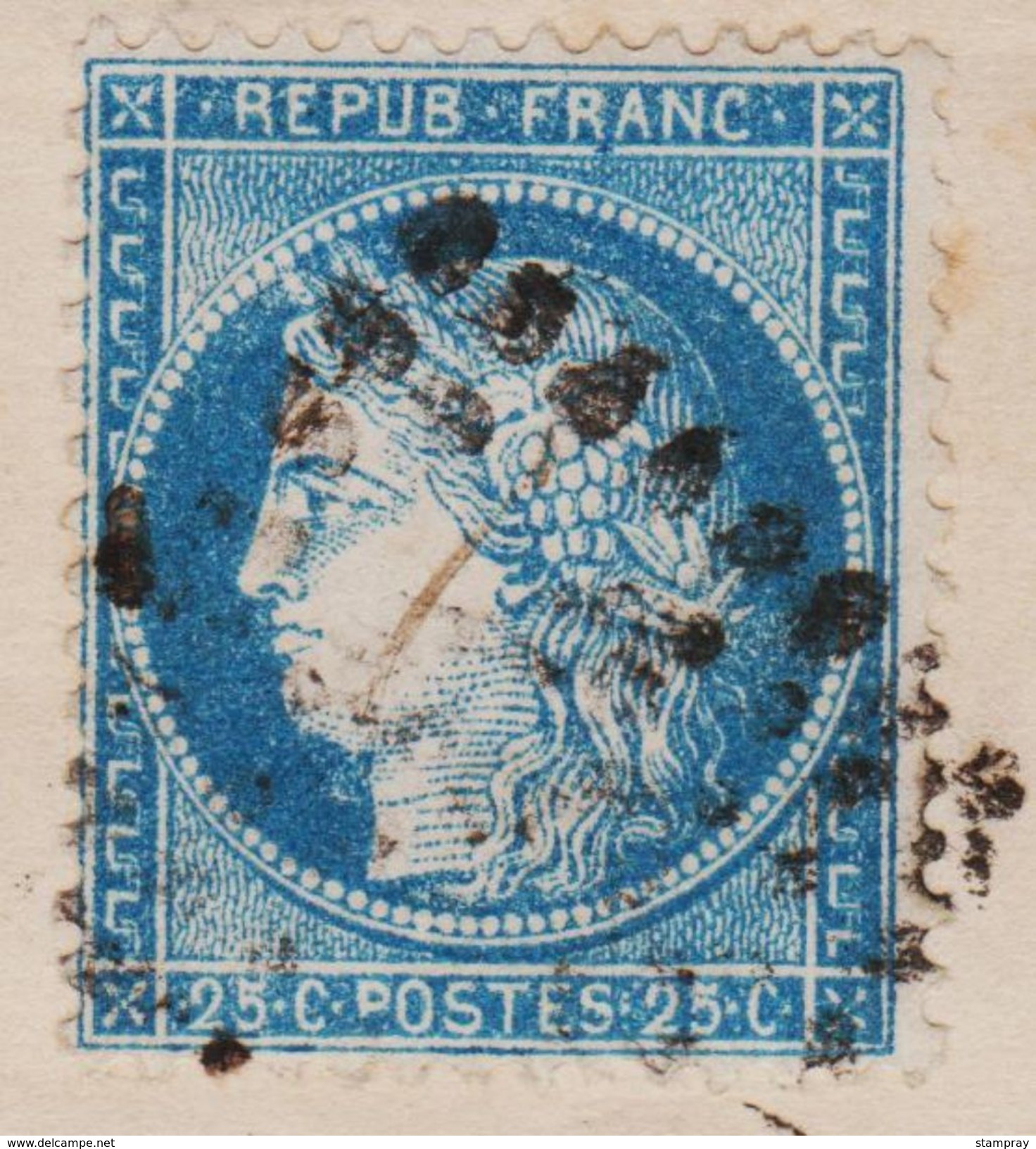 Cérès N° 60 A Position 90 D1 Sur Lettre 2 Scans - 1871-1875 Cérès
