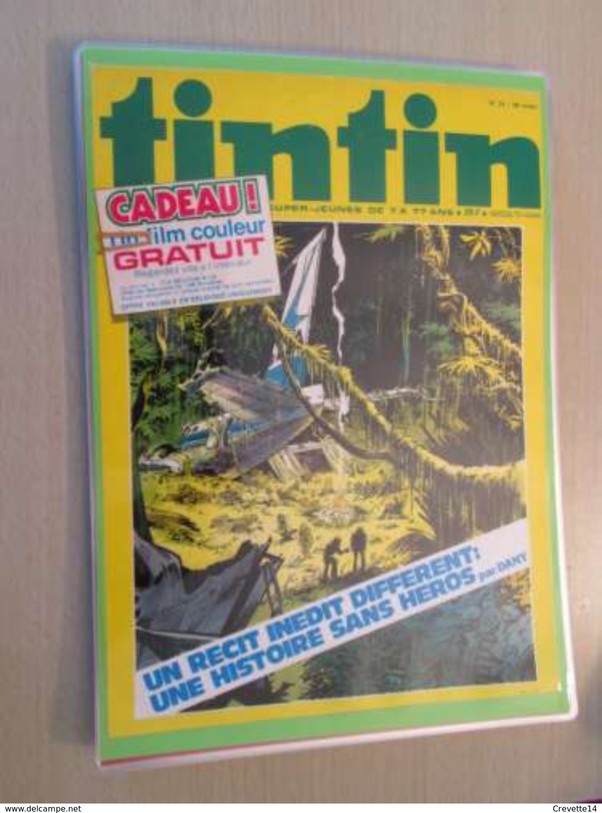 DIV415 : Clipping COUVERTURE TINTIN : DANY UNE HISTOIRE SANS HEROS  -  Pour  Collectionneurs ... Années 70 Plastifiée Pa - Tintin