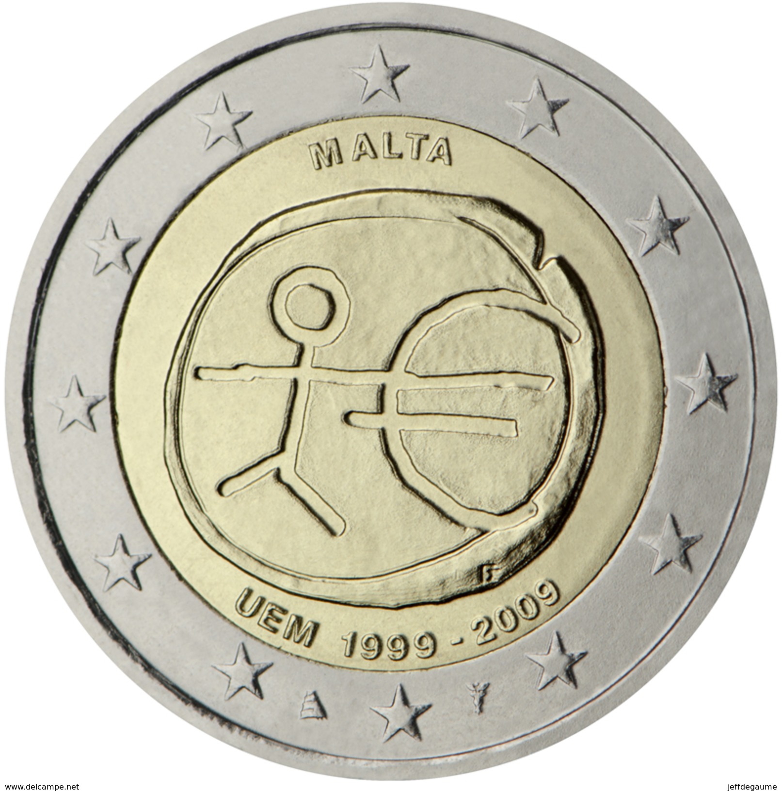 Malte 2 Euro Commémorative. 2009 10ans UE  UNC - Malta