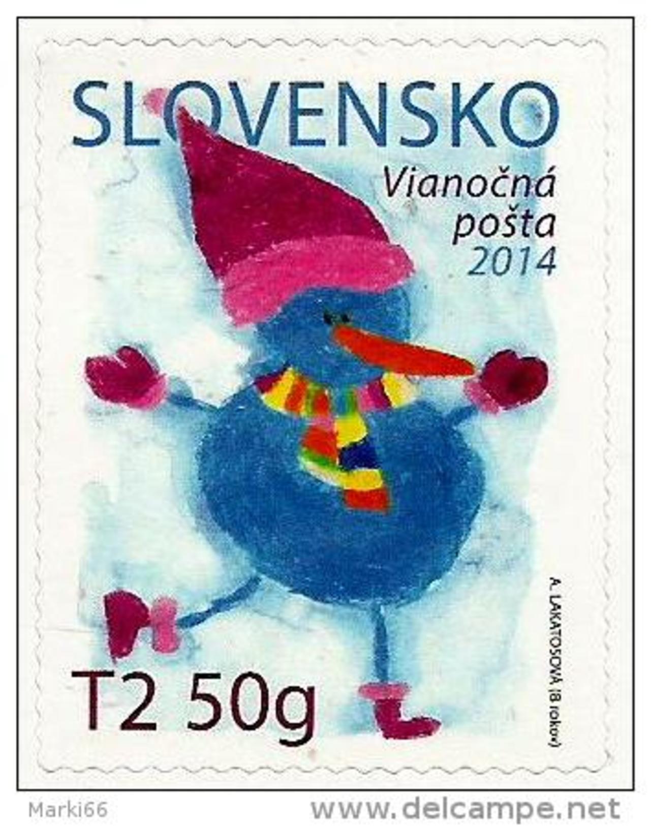 Slovakia - 2014 - Christmas Post - Mint Self-adhesive Scented Booklet Stamp - Neufs