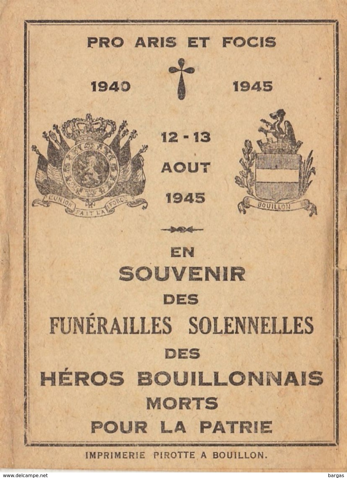 Funérailles Combattant Guerre WwII Bouillon Dachy Dasnois Brasseur Lépinois Dorgeo Bauduin Richard Adam - Décès